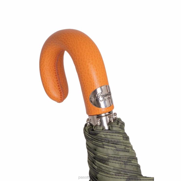 ομπρέλα | PASOTTI 64 11780-254 p - πτυσσόμενη ομπρέλα καμουφλάζ με πορτοκαλί δερμάτινο χερούλι 2N6B8183 άνδρες